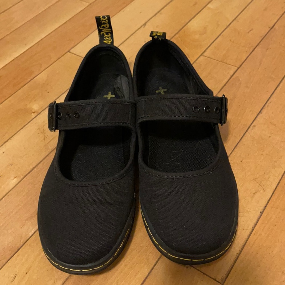 Dr Martens Carnaby Black Canvas Mary Janes Shoes